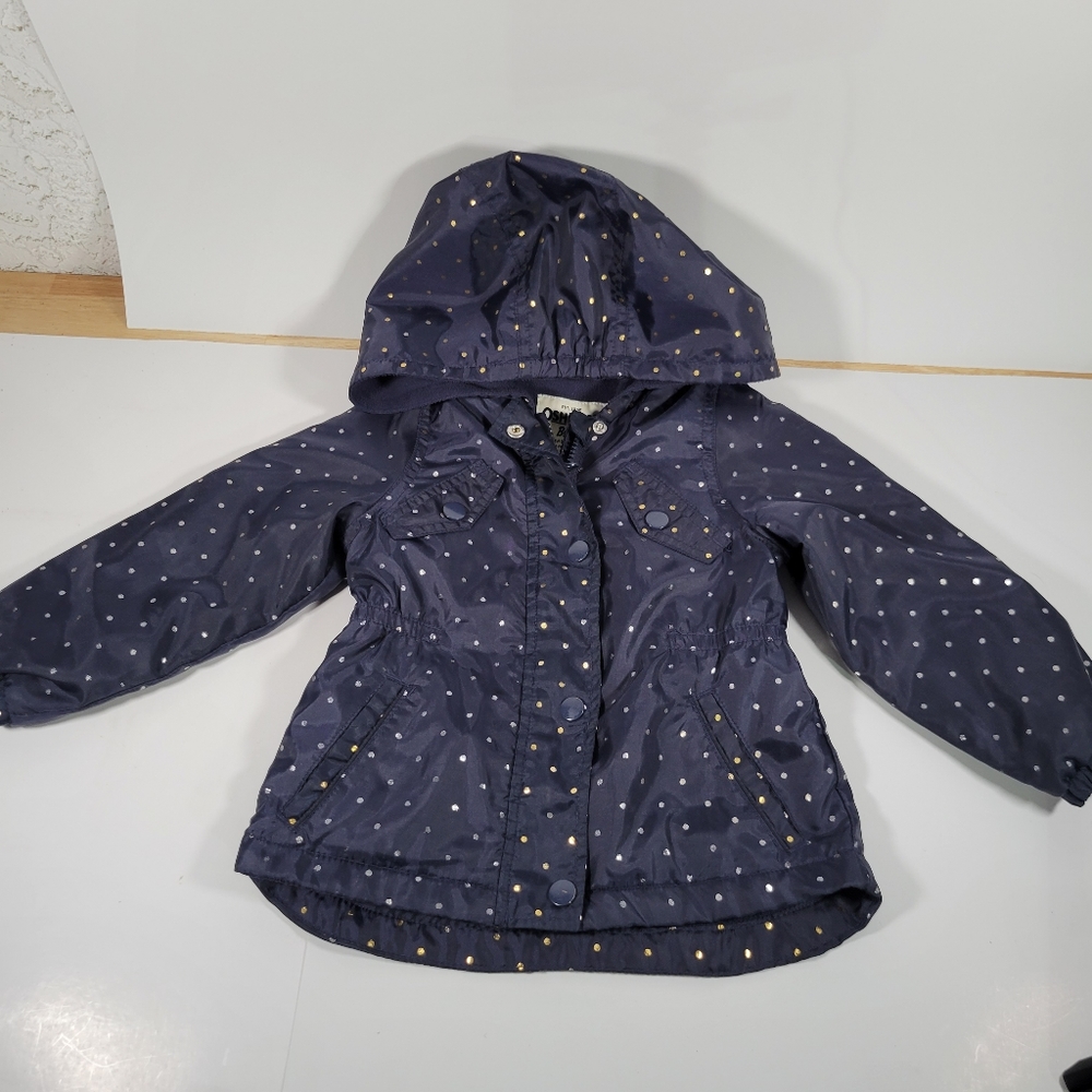 Child's 2T hooded jacket Oshkosh Bgosh Black and Gold